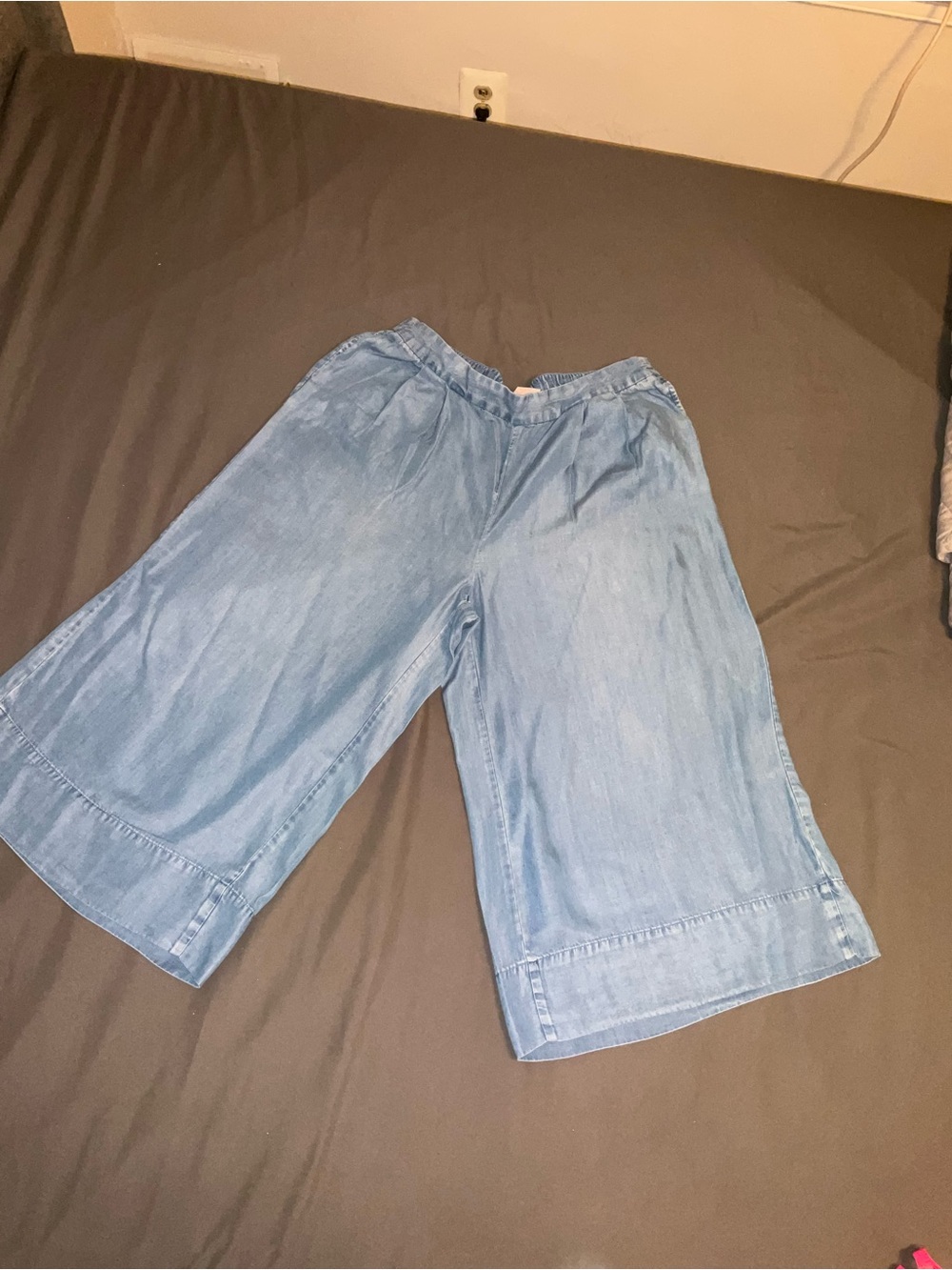 Merona Light Blue Wide-Leg Denim Culottes